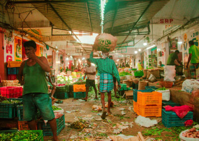 People selling vegetable